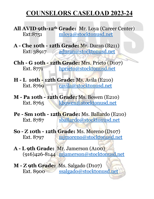  Counselor Caseload 2023-24